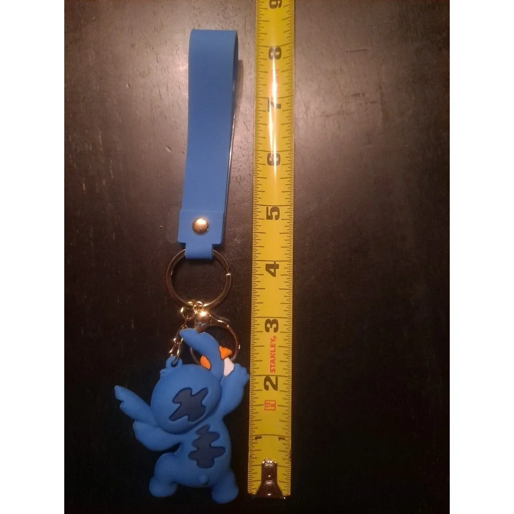 Disney Lilo & Stitch 3D PVC Keychain Backpack Clip‎ Keyring Pendant Wristlet